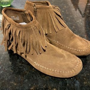 Suede moccasins